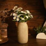 Rustic Green Ceramic Vase for Home Decor