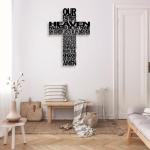 Rustic Black Metal Cross Wall Decor for Home