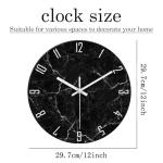 Black Minimalist 12" Abstract Wall Clock