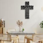 Rustic Black Metal Cross Wall Decor for Home