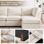 Extra Large Beige Modular Sectional Sofa Set
