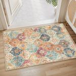 Lahome Non-Slip Moroccan Trellis 2x3 Washable Rug