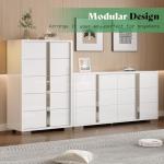 Modern 5-Piece King Bedroom Set in Cream White