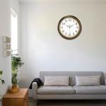 Vintage Silent Battery Operated Wall Clock, Bronze