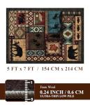 YIHOUSE 5x7 Rustic Bear Area Rug