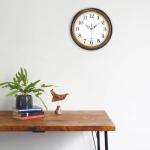 Vintage Silent Battery Operated Wall Clock, Bronze