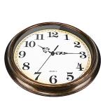 Vintage Silent Battery Operated Wall Clock, Bronze