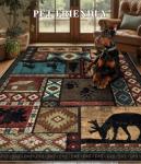 YIHOUSE 5x7 Rustic Bear Area Rug