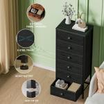 Tall 6-Drawer Black Dresser and Nightstand Set
