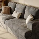 Comkei 89" Comfy Grey Sectional Sofa for Small Spaces