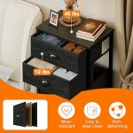 Tall 6-Drawer Black Dresser and Nightstand Set