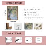 Vintage Floral Monet Canvas Wall Art 12x16