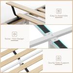 Rolanstar Twin Bed Frame with Storage and LED Lights