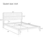 Merax Queen Bamboo Platform Bed Frame with Headboard