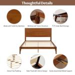 Merax Queen Bamboo Platform Bed Frame with Headboard