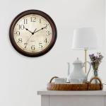 Silent Vintage Wall Clock - 8.5 Inch Bronze