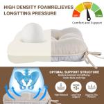 Beige Chair Cushions Set of 4 with Ties