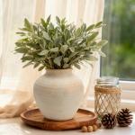 Rustic Ceramic Flower Vase for Home Decor