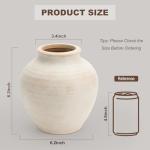 Rustic Ceramic Flower Vase for Home Decor