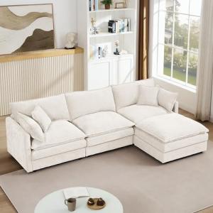 Oversized Reversible Modular Sectional Sofa Set