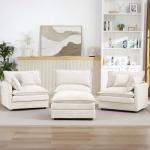 Oversized Reversible Modular Sectional Sofa Set