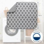 S&T White Trellis Microfiber Dish Drying Mat 16"x18