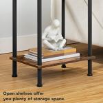 Rustic Brown Side Table with Charging Station