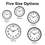 Small Black Analog Silent Wall Clock