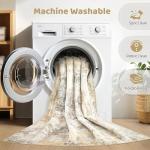 Washable 9x12 Abstract Area Rug in Gray Gold