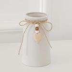 Boho Ceramic Vase with Jute Rope Charm