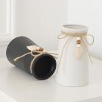 Boho Ceramic Vase with Jute Rope Charm