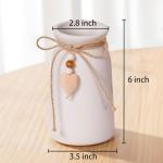 Boho Ceramic Vase with Jute Rope Charm