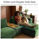 Green Oversized Modular U-Shaped Sectional Sofa