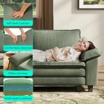 Green Modular Sectional Sofa with Movable Ottoman