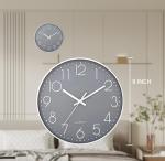 Silent Modern Quartz Wall Clock for Home or Office