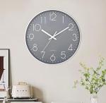 Silent Modern Quartz Wall Clock for Home or Office