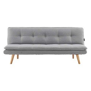 Light Grey 3-Seater Sofa Bed Couch