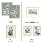 Sage Green Botanical Wall Art Set – 6 Pieces