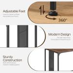 YATINEY 63" Industrial Dining Table for 6-8