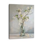 Floral Canvas Wall Art for Bathroom or Living Room