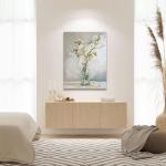 Floral Canvas Wall Art for Bathroom or Living Room