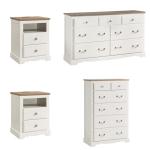 Farmhouse 4-Piece Bedroom Set with Nightstands