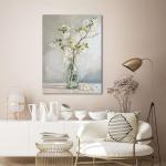 Floral Canvas Wall Art for Bathroom or Living Room