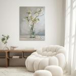 Floral Canvas Wall Art for Bathroom or Living Room