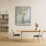 Floral Canvas Wall Art for Bathroom or Living Room
