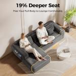 Grey 108” Cloud Modular Sectional Sofa with Storage