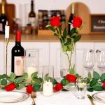 Set of 4 Clear Glass Cylinder Vases