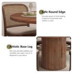 47-Inch Round Dining Table with Storage Shelf
