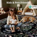 Vintage Floral Washable 8x10 Area Rug