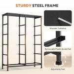 10-Drawer Fabric Dresser Storage Tower, Black